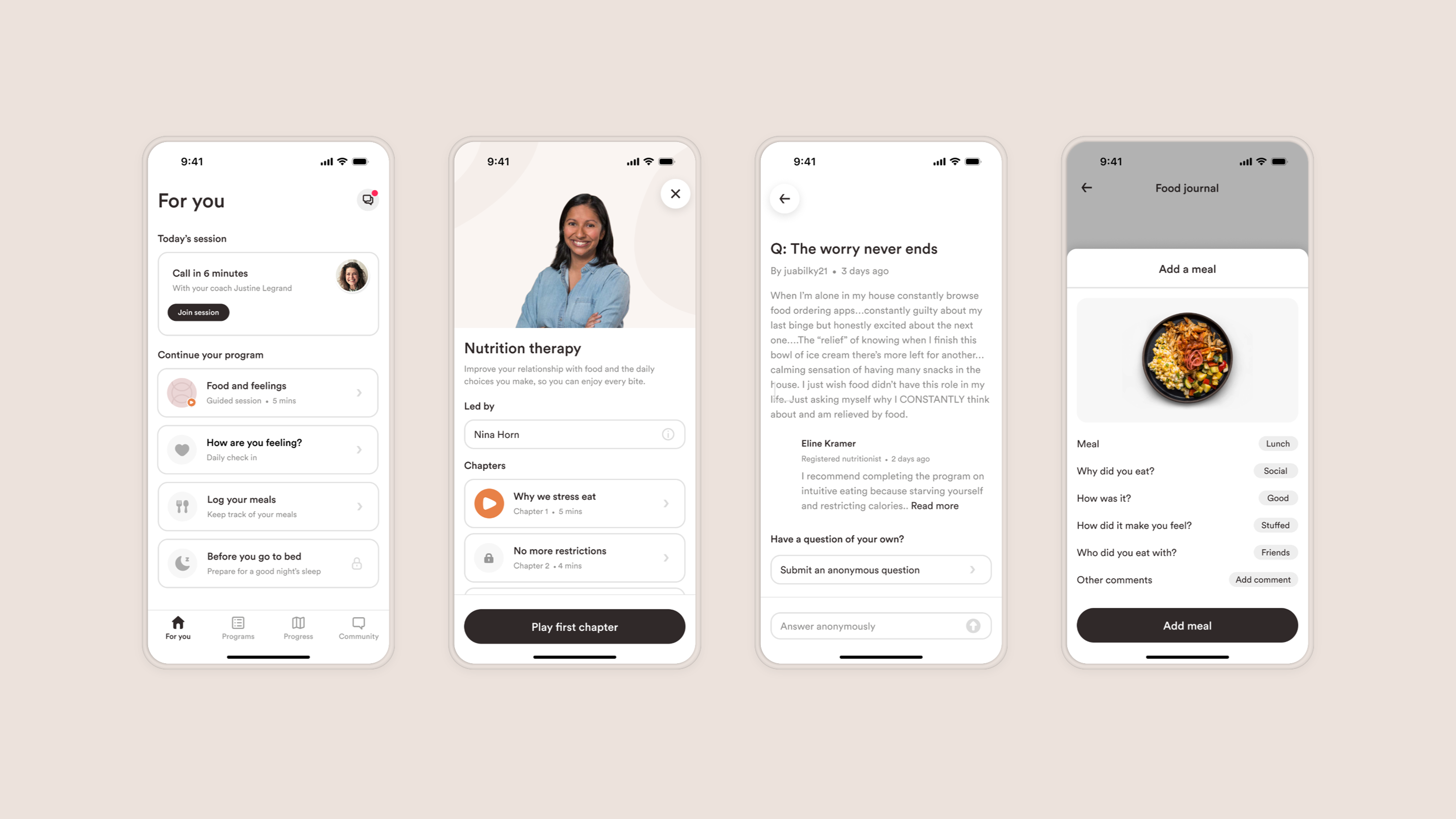 Wholly Health four-phone interface collection